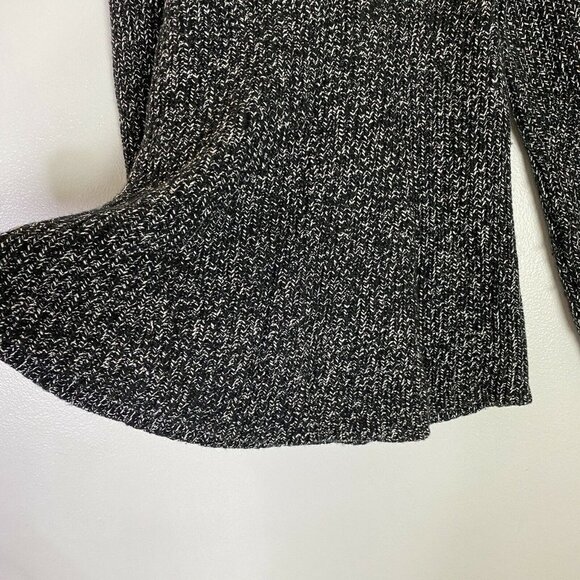 Athleta Black White Marl Knit Pullover Sierra Crew Sweater Size Xsmall - Picture 5 of 5